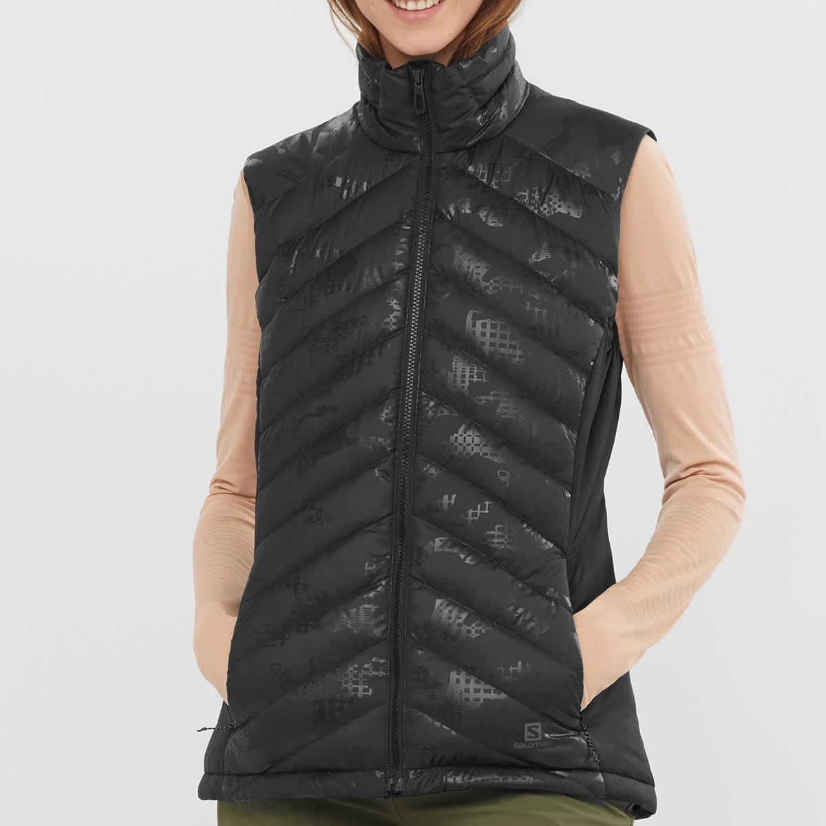 SALOMON TRANSITION DOWN VEST W BLACK/HE 22 2 SALOMON TRANSITION DOWN VEST W BLACK/HE 22 – Image 2