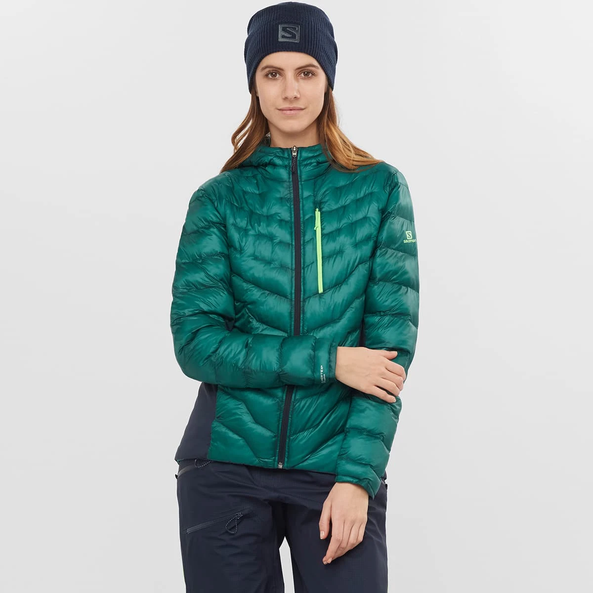 SALOMON OUTPEAK INSUL HOODIE W PACIFIC/NIGHT SKY 22 3 SALOMON OUTPEAK INSUL HOODIE W PACIFIC/NIGHT SKY 22 – Image 3