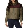 COLUMBIA PIKE LAKE CROPPED JACKET W STONE GREEN/MALBEC/OLIVE GREEN 22
