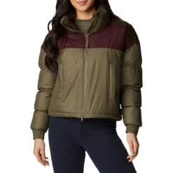 COLUMBIA PIKE LAKE CROPPED JACKET W STONE GREEN/MALBEC/OLIVE GREEN 22