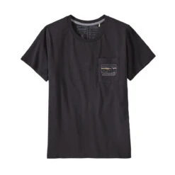 PATAGONIA W'S '73 SKYLINE ORGANIC EASY CUT POCKET TEE BLACK 23