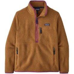 PATAGONIA W'S RETRO PILE P/O MARSUPIAL NEST BROWN W/AMARANTH PINK 23