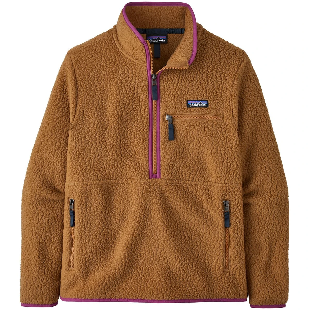 PATAGONIA W'S RETRO PILE P/O MARSUPIAL NEST BROWN W/AMARANTH PINK 23 1 PATAGONIA W'S RETRO PILE P/O MARSUPIAL NEST BROWN W/AMARANTH PINK 23