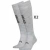 HEAD SKI GRAPHIC KNEEHIGH 2 PAIR GREY GREEN 23