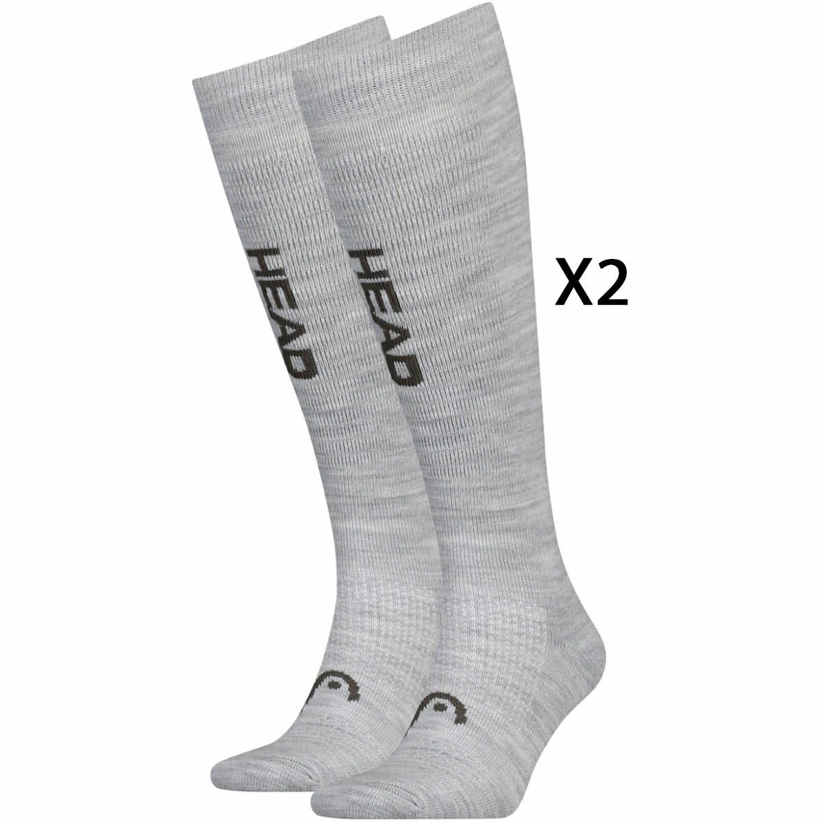 HEAD SKI GRAPHIC KNEEHIGH 2 PAIR GREY GREEN 23 1 HEAD SKI GRAPHIC KNEEHIGH 2 PAIR GREY GREEN 23