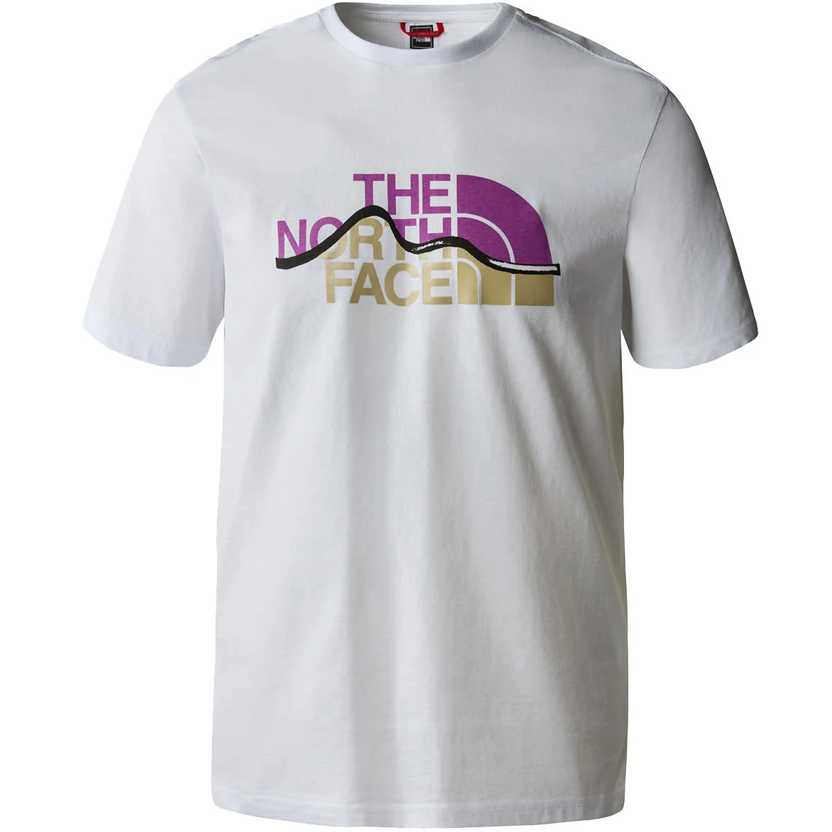 THE NORTH FACE M S/S MOUNTAIN LINE TEE TNF WHITE/PURPLE CACTUS FLOWER 23 1 THE NORTH FACE M S/S MOUNTAIN LINE TEE TNF WHITE/PURPLE CACTUS FLOWER 23