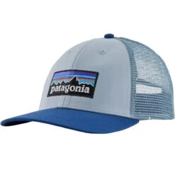 PATAGONIA P-6 LOGO LOPRO TRUCKER HAT STEAM BLUE 23