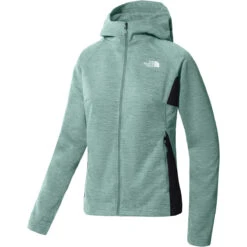 THE NORTH FACE W AO MIDLAYER FZ HOODIE WASABWHTHEATHR/TNFBLKHTHR 23