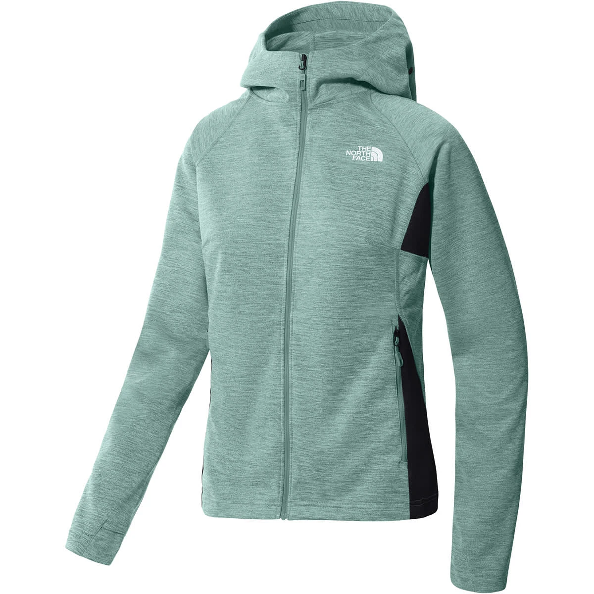 THE NORTH FACE W AO MIDLAYER FZ HOODIE WASABWHTHEATHR/TNFBLKHTHR 23 1 THE NORTH FACE W AO MIDLAYER FZ HOODIE WASABWHTHEATHR/TNFBLKHTHR 23