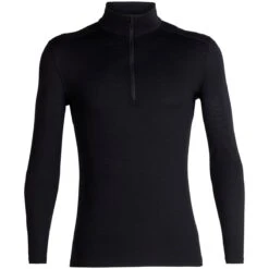 ICEBREAKER MERINO 200 OASIS LS HALF ZIP BLACK 23