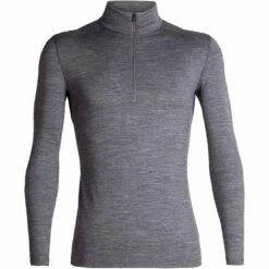 ICEBREAKER 200 OASIS LS HALF ZIP GRITSTONE HEATHER 23