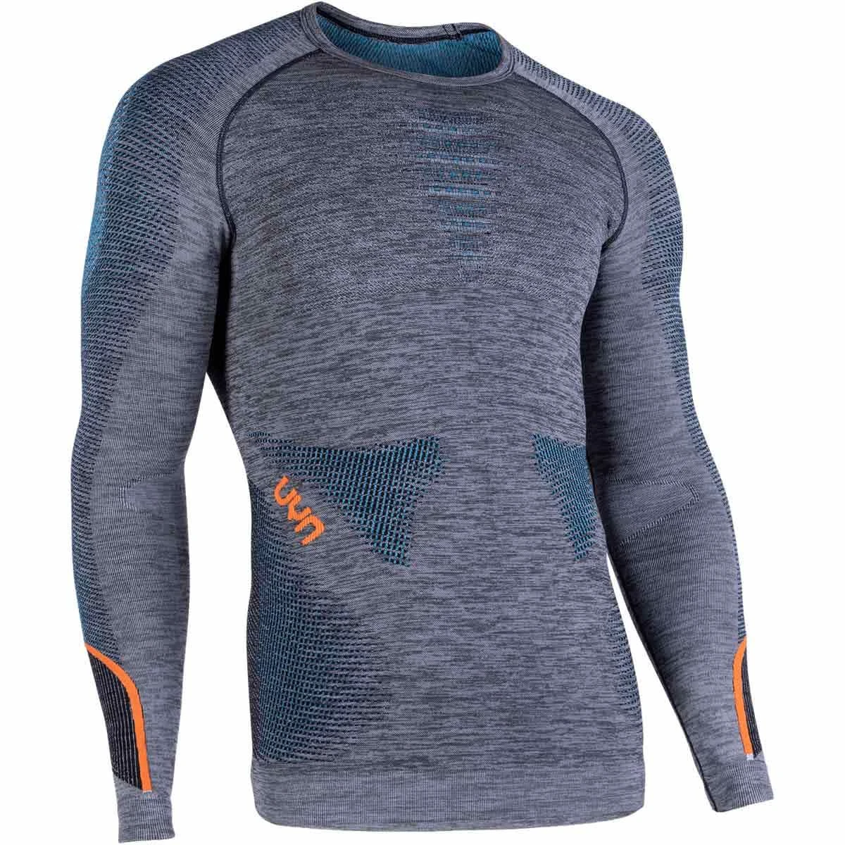 UYN AMBITYON UW SHIRT LG SL BLK/ATLANTIC/ORANGE SHINY 22 2 UYN AMBITYON UW SHIRT LG SL BLK/ATLANTIC/ORANGE SHINY 22 – Image 2