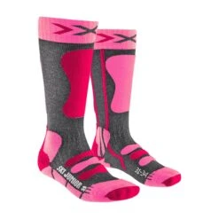 X-SOCKS SKI JUNIOR 4.0 ANTHRACITE MELANGE/FLUO PINK 23