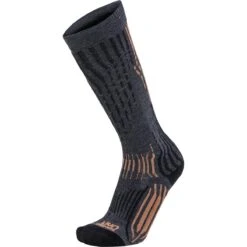 UYN LADY SKI CASHMERE SOCKS GREY STONE/COPPER 23