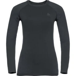 ODLO PERFORMANCE WARM ECO BL TOP CREW NECK L/S W BLK/NEW ODLO GRAPHITE GREY 23