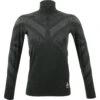 ODLO T-SHIRT ML 1/2 ZIP NATURAL W BLACK MELANGE 22