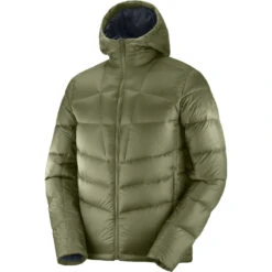 SALOMON TRANSITION DOWN HOODIE M OLIVE NIGHT 21