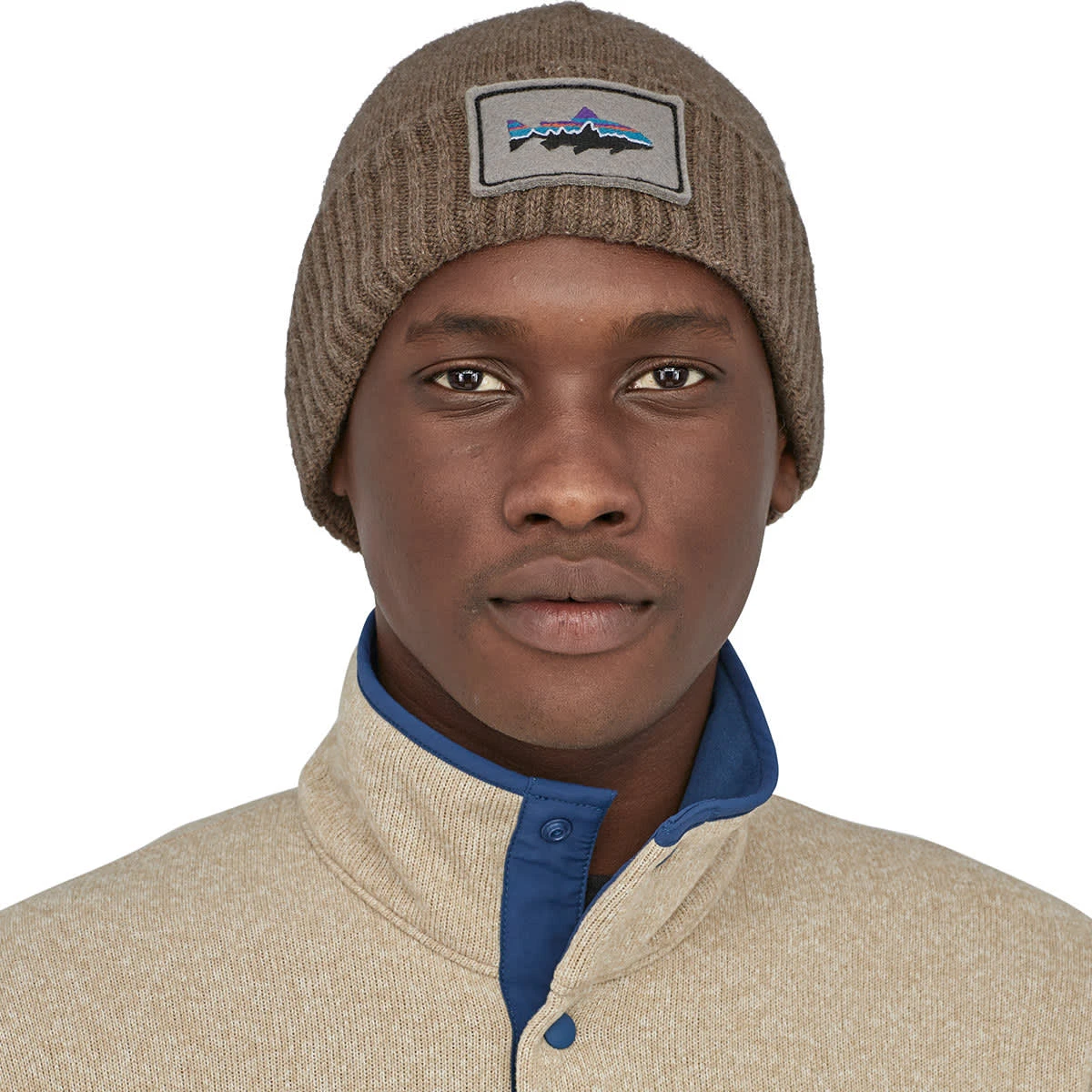 PATAGONIA BRODEO BEANIE FITZ ROY TROUT PATCH ASH TAN 23 2 PATAGONIA BRODEO BEANIE FITZ ROY TROUT PATCH ASH TAN 23 – Image 2