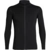 ICEBREAKER MENS ELEMENTAL LS ZIP BLACK 23
