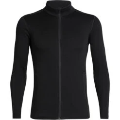 ICEBREAKER MENS ELEMENTAL LS ZIP BLACK 23