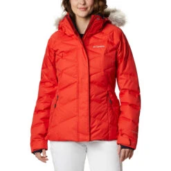 COLUMBIA LAY D DOWN II JACKET W BOLD ORANGE DOB 22