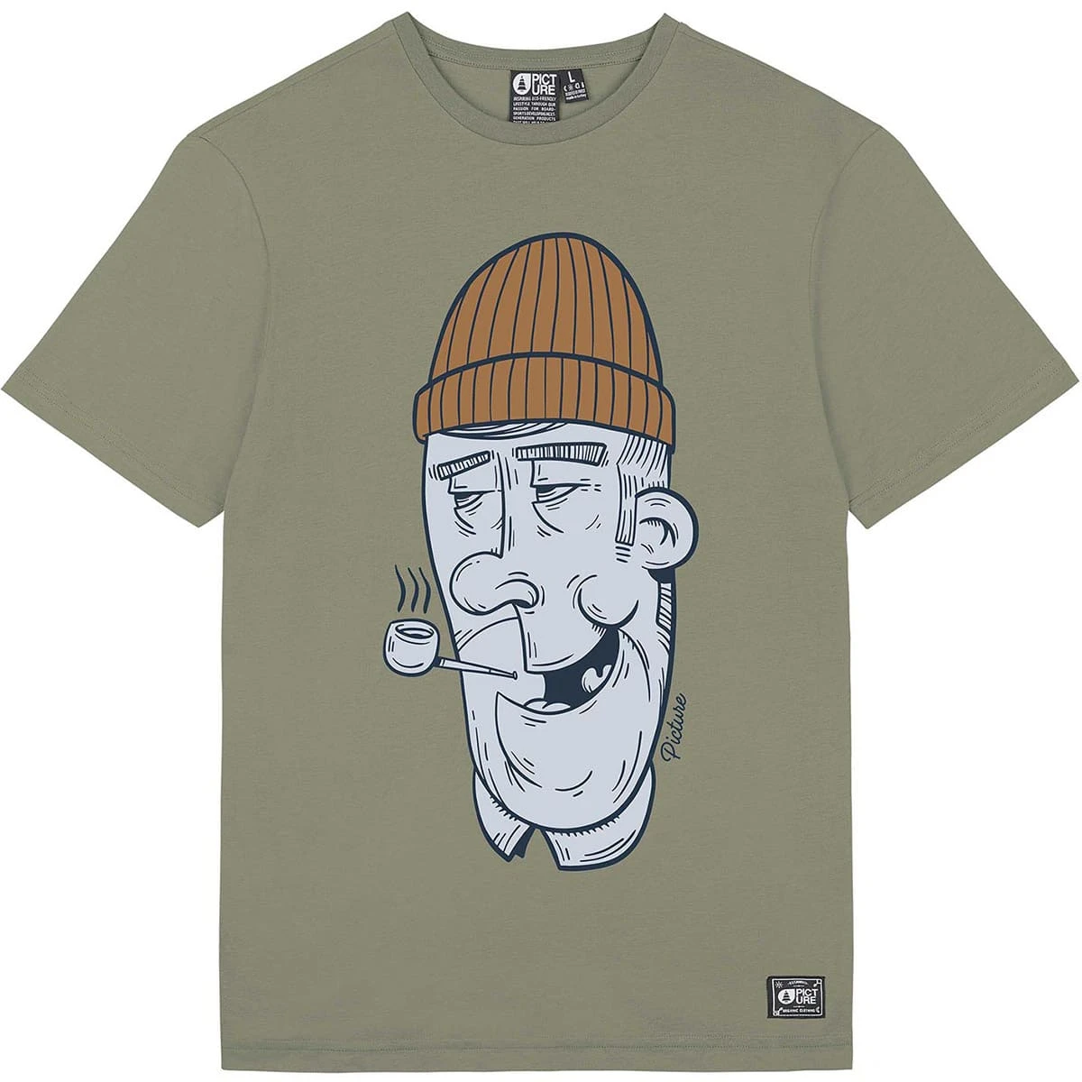 PICTURE PIPE TEE DUSTY OLIVE 22 1 PICTURE PIPE TEE DUSTY OLIVE 22