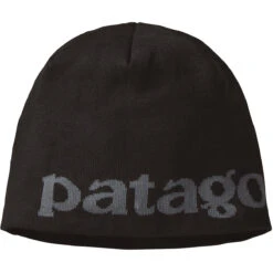 PATAGONIA BEANIE HAT LOGO BELWE BLACK 22