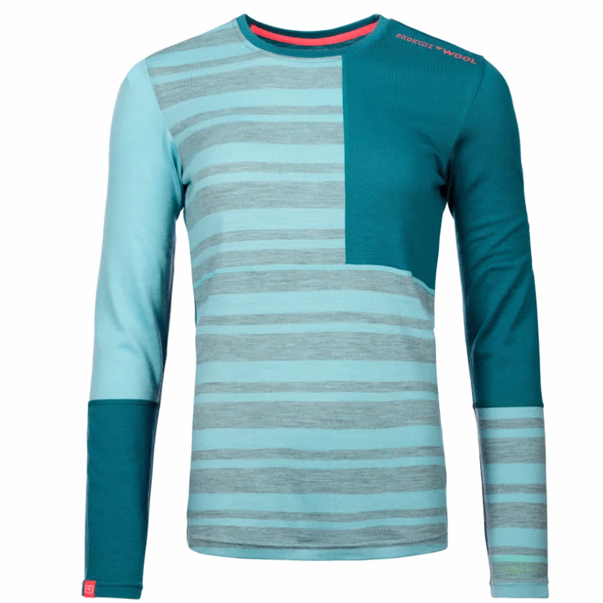 ORTOVOX 185 ROCK'N'WOOL LONG SLEEVE W ICE WATERFALL 23 1 ORTOVOX 185 ROCK'N'WOOL LONG SLEEVE W ICE WATERFALL 23