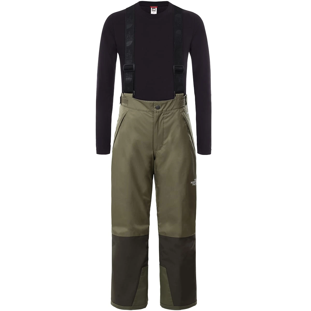 THE NORTH FACE Y SNOWQUEST SUSPENDER PANT BURNT OLIVE GRN 22 1 THE NORTH FACE Y SNOWQUEST SUSPENDER PANT BURNT OLIVE GRN 22