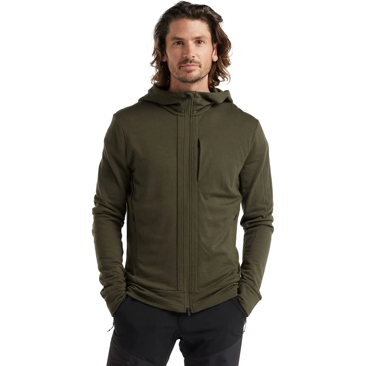 ICEBREAKER MERINO QUANTUM III LS ZIP HOODIE LODEN 23 2 ICEBREAKER MERINO QUANTUM III LS ZIP HOODIE LODEN 23 – Image 2