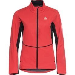 ODLO MARKENES JACKET W POPPY RED-BLACK 22
