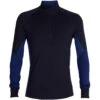 ICEBREAKER MENS 260 ZONE LS HALF ZIP MIDNIGHT NAVY/ROYAL NAVY 23