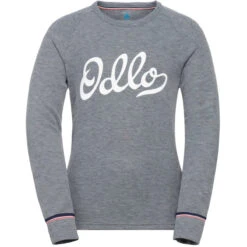 ODLO ACTIVE WARM ORIGINALS ECO KIDS BL TOP CREW NECK L/S ODLO STEEL GREY MELANGE 23
