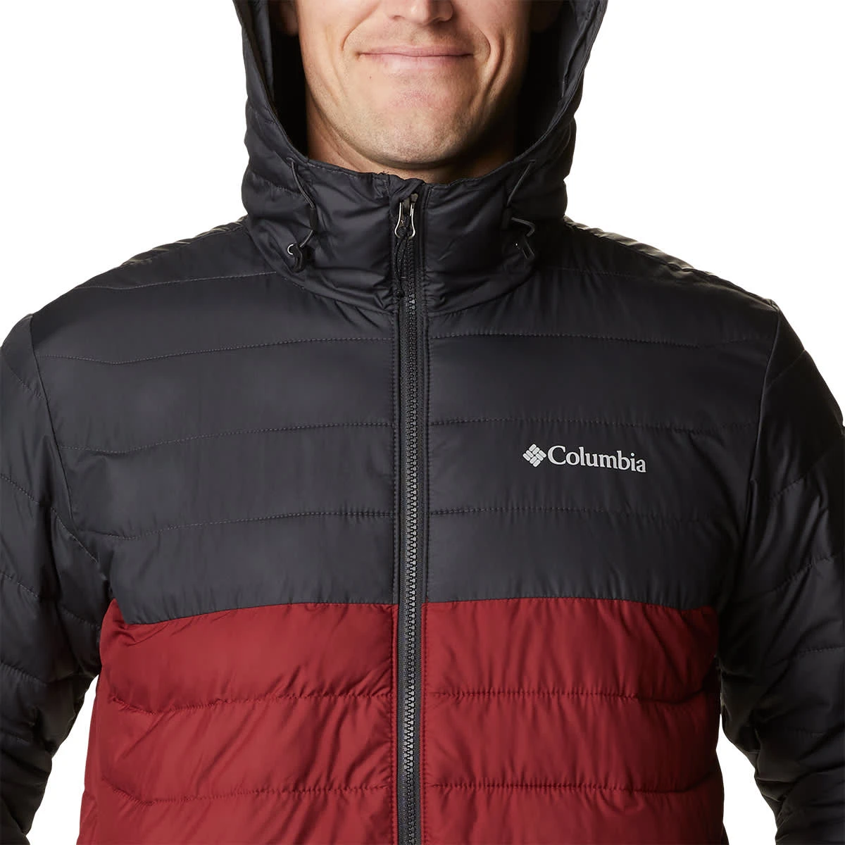 COLUMBIA POWDER LITE HOODED JKT RED JASPER SHARK 22 3 COLUMBIA POWDER LITE HOODED JKT RED JASPER SHARK 22 – Image 3
