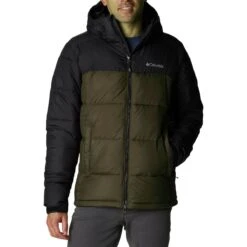 COLUMBIA PIKE LAKE HOODED JACKET OLIVE GREEN BLACK 23