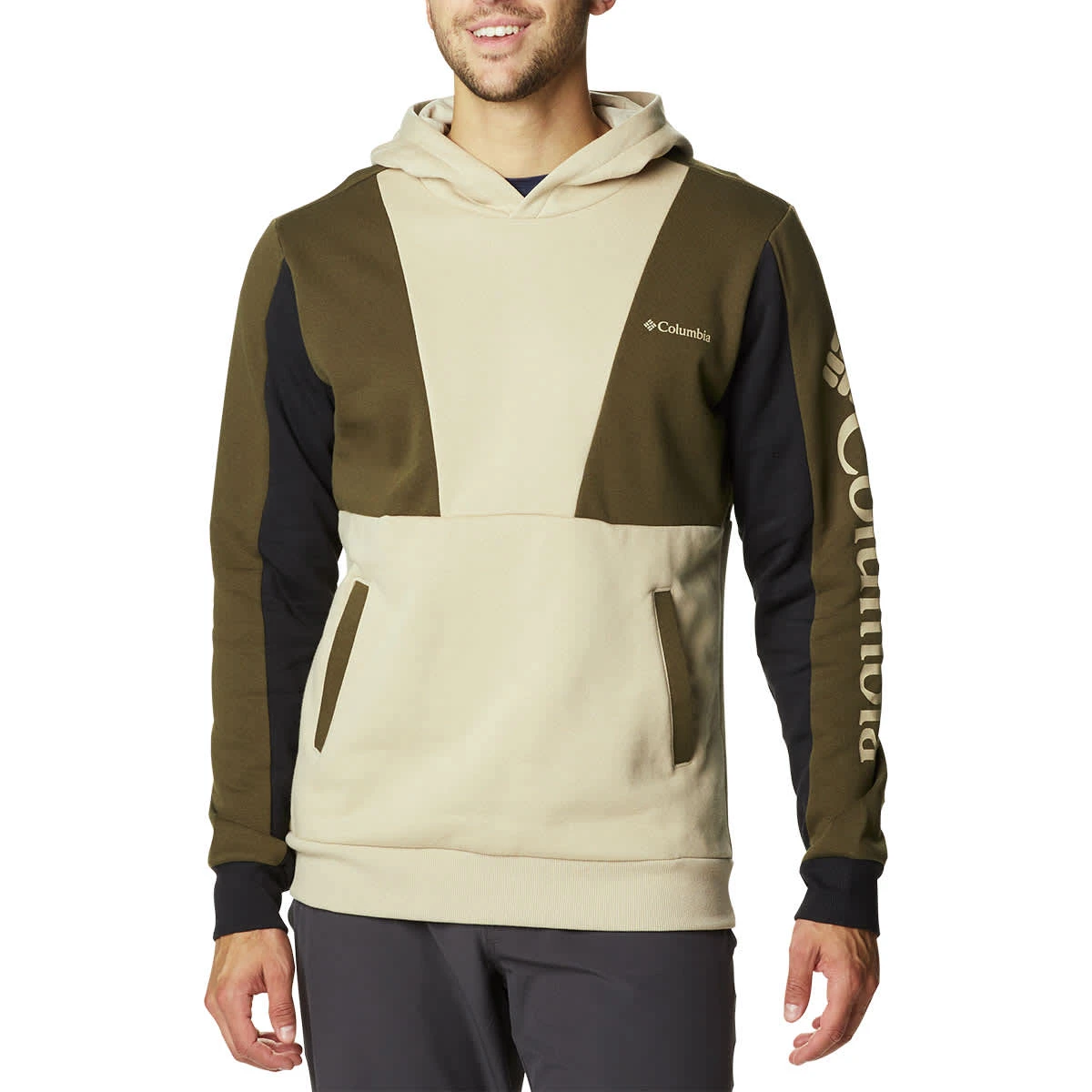 COLUMBIA LODGE COLORBLOCK HOODIE ANCIENT FOSSIL OLIVE GREEN BLK 22 1 COLUMBIA LODGE COLORBLOCK HOODIE ANCIENT FOSSIL OLIVE GREEN BLK 22