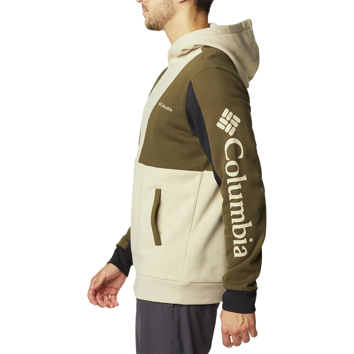 COLUMBIA LODGE COLORBLOCK HOODIE ANCIENT FOSSIL OLIVE GREEN BLK 22 3 COLUMBIA LODGE COLORBLOCK HOODIE ANCIENT FOSSIL OLIVE GREEN BLK 22 – Image 3