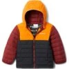 COLUMBIA BOYS POWDER LITE HDD JKT SHARK FLAME ORANGE RED JASPER 22